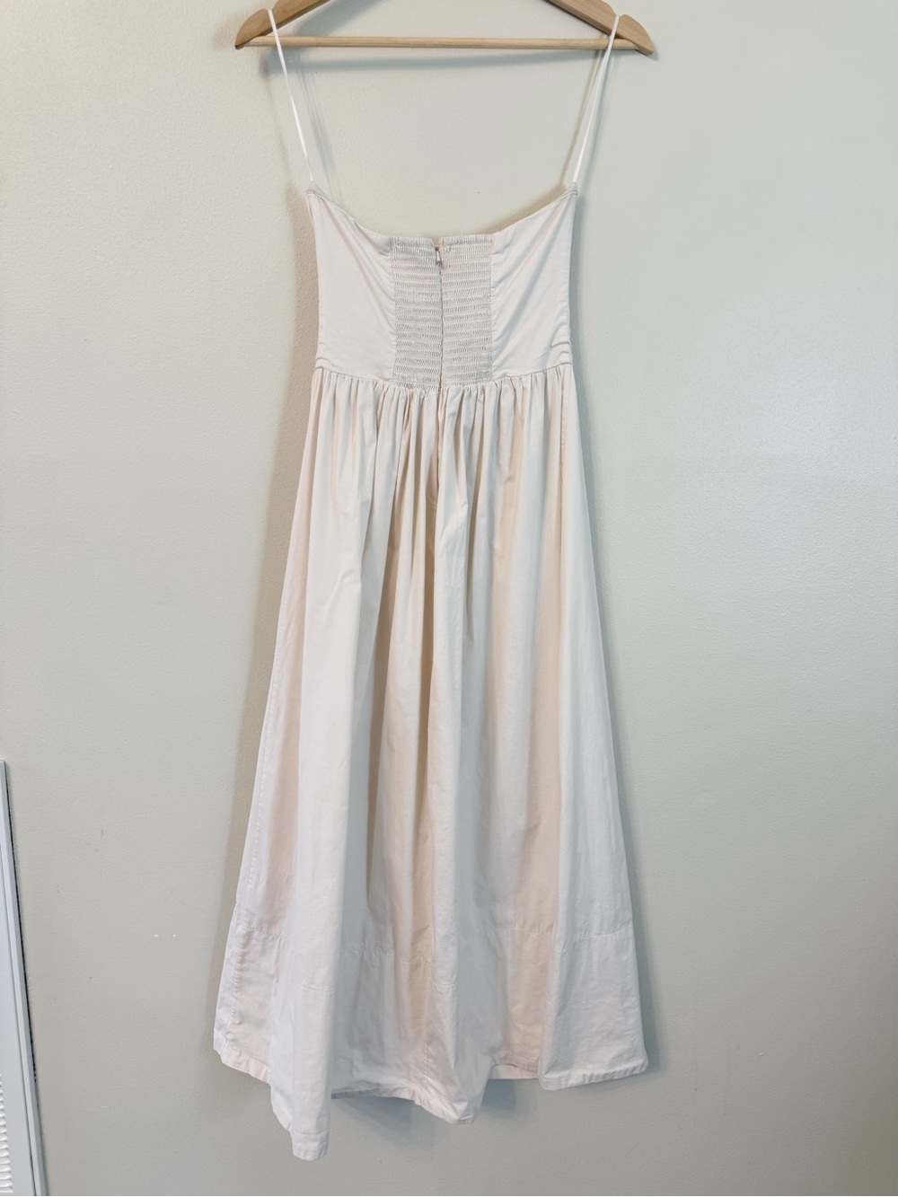 WeWoreWhat Strapless Corset Maxi Dress Ivory Cotton Poplin Size M - Picture 6 of 11